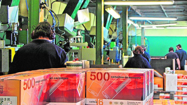 Fábrica de Excopesa, de Nobel Sport España, en León, dedicada a la fabricación de cartuchos